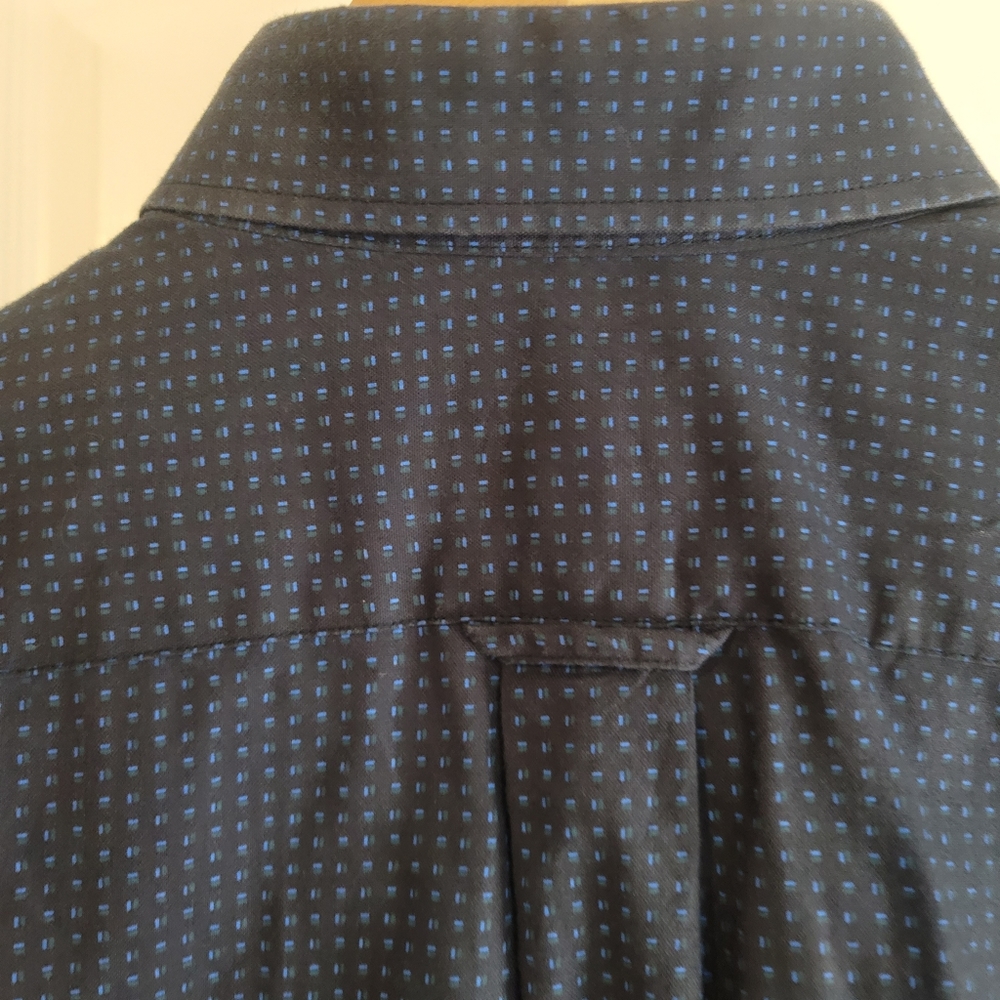 Gant Button Up Black With Blue Pattern Shirt 15 - image 2